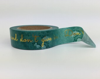 Washi Tape - Teal Words - 15mm x 10 metres - High Quality Masking Tape