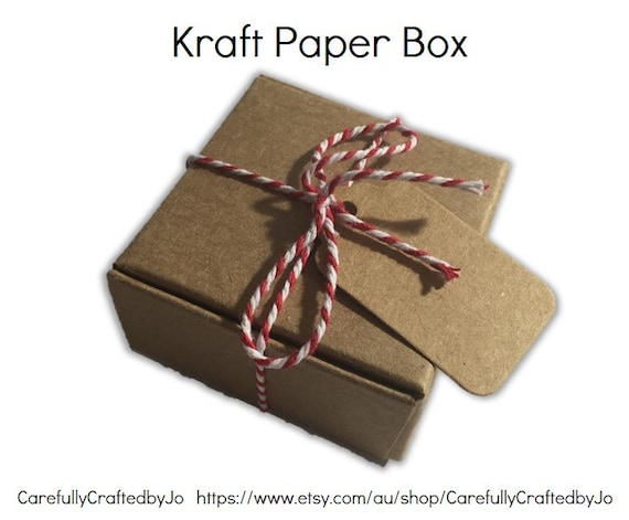 Kraft Paper Gift Box x x Set of 10 Boxes Perfect  for gifts, bakery goods, wedding favour box and more!