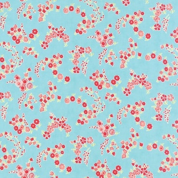 Moda Fabric - Little Ruby - Bonnie & Camille - Aqua #55136 12 - 50cm