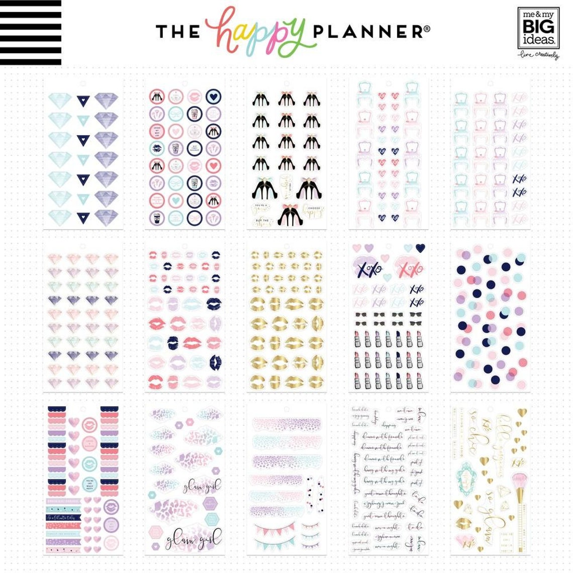 The Happy Planner - Me and My Big Ideas - Value Pack Stickers - Glam ...