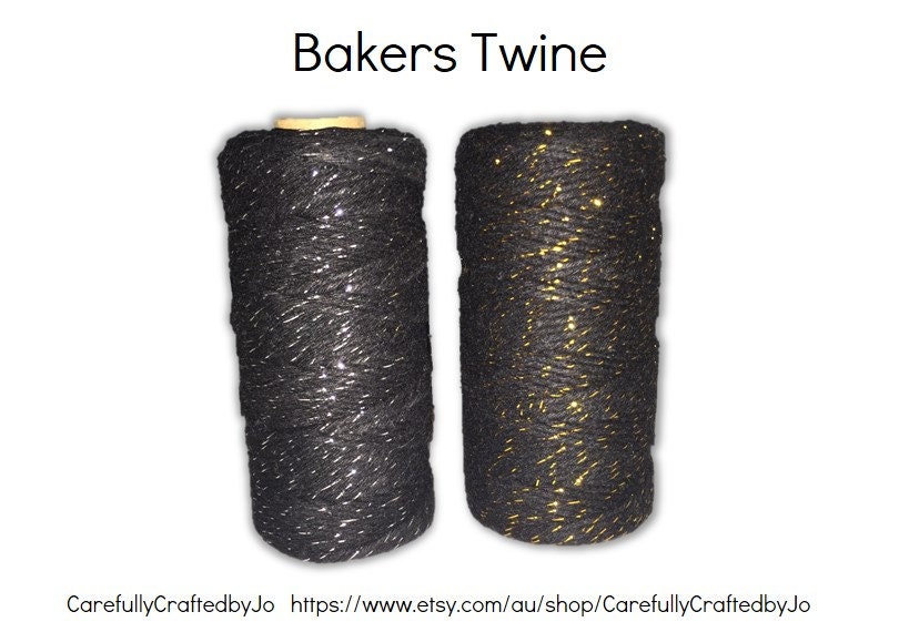 Baker's Twine 100 Metre Spool Metallic Green/gold Pink/gold Twine 12 Ply  1.5mm Cotton String 