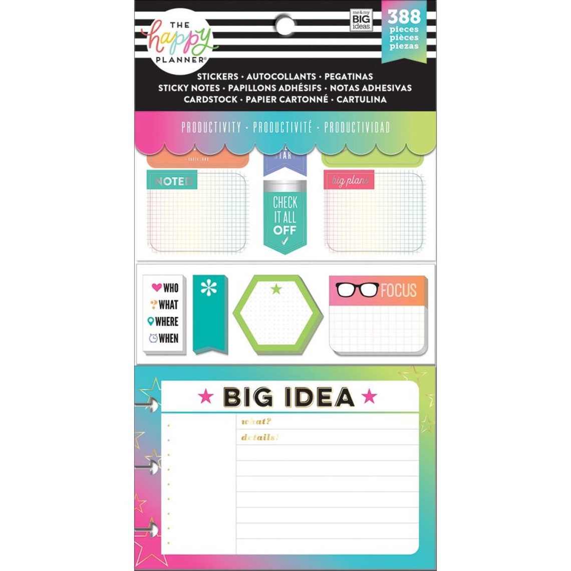 Me and My Big Ideas the Happy Planner Note Cards & Sticky Etsy