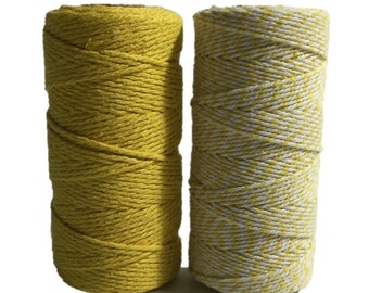 Baker's Twine 100 Metre Spool - Yellow Twine - 12 Ply (1.5mm) Cotton String