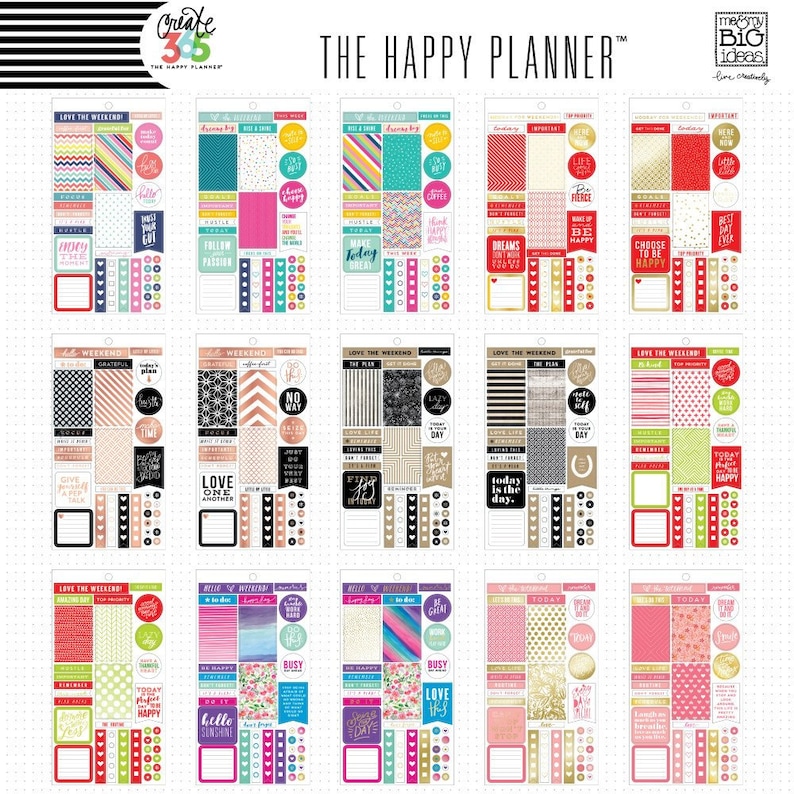 The Happy Planner Me and My Big Ideas Value Pack Stickers - Etsy
