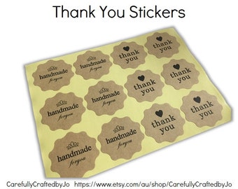 Thank You Stickers - 3.8cm wide Sticker/ Envelope Seals