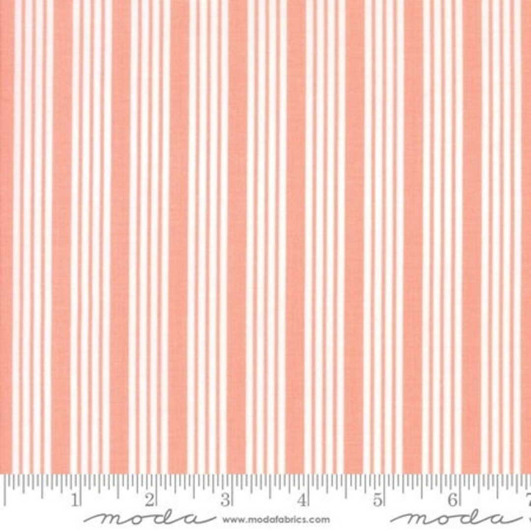 Moda Fabric the Good Life Bonnie & Camille Coral Stripe 55157 13 50cm ...