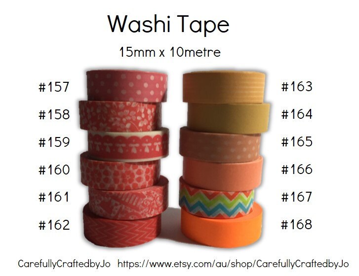 Serie Lisos Básicos Cinta masking tape Washi naranja 15mm.x10m 