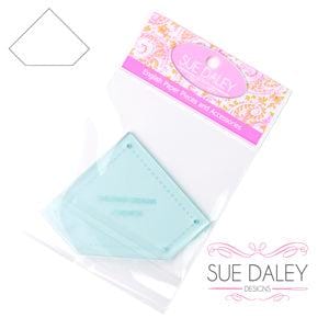 Sue Daley English Paper Piecing - Modello per papillon da 1 pollice e 50 pezzi di carta