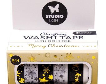 Studio Light - Essentials Washi Tape - Christmas - Gold