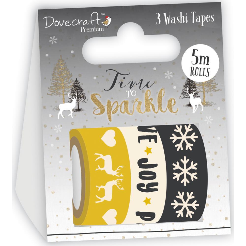 Dovecraft - Time To Sparkle - Washi Tapes - Set of 3
