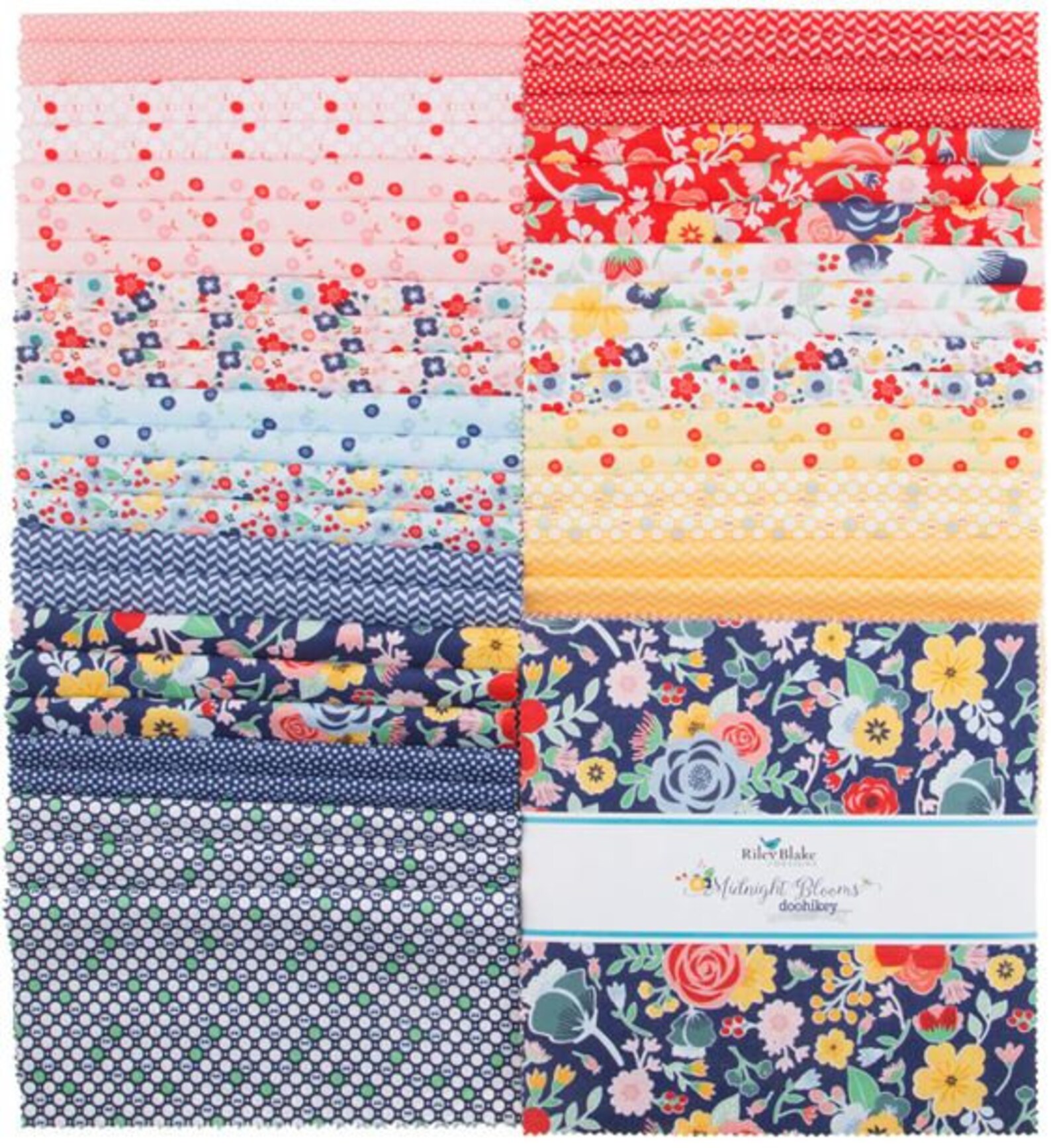 Riley Blake Fabrics Midnight Blooms de Doohikey Designs Etsy