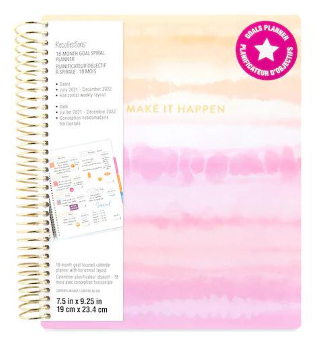 OUTDATED*** Recollections - 2021 - 2022 Make It Happen Spiral Planner ...
