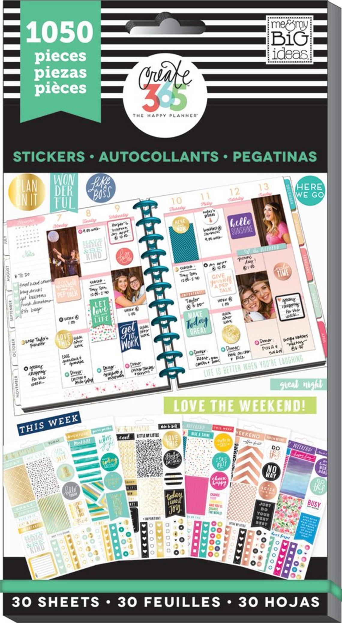 The Happy Planner Me and My Big Ideas Value Pack Stickers | Etsy