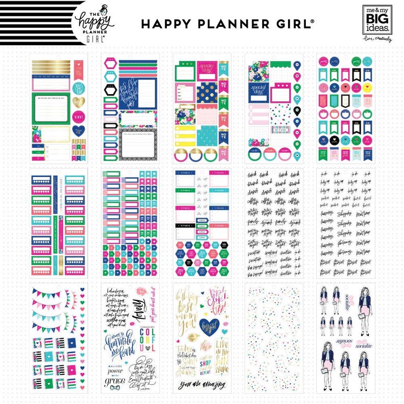 Me and My Big Ideas The Happy Planner Value Pack Stickers | Etsy