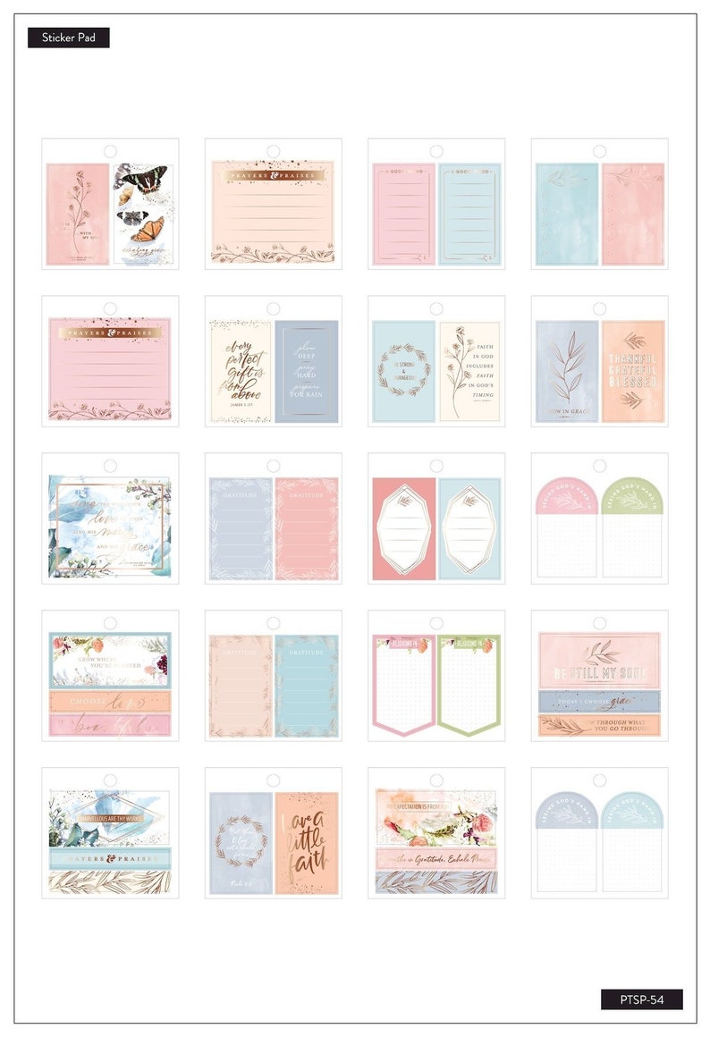 Tiny Stickers Pad The Happy Planner Faith Me and My Big Ideas