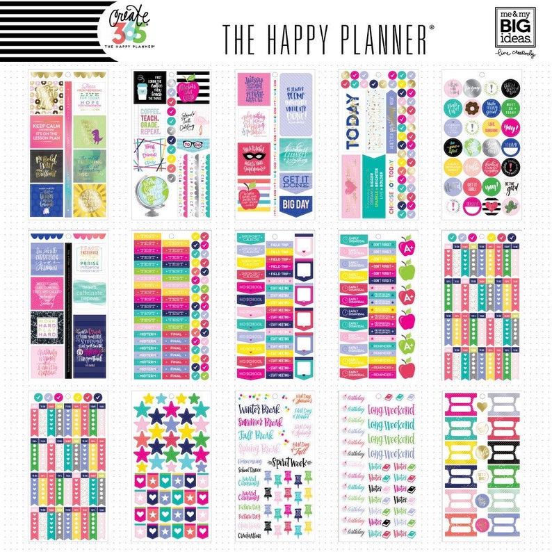The Happy Planner Me and My Big Ideas Value Pack Stickers Etsy