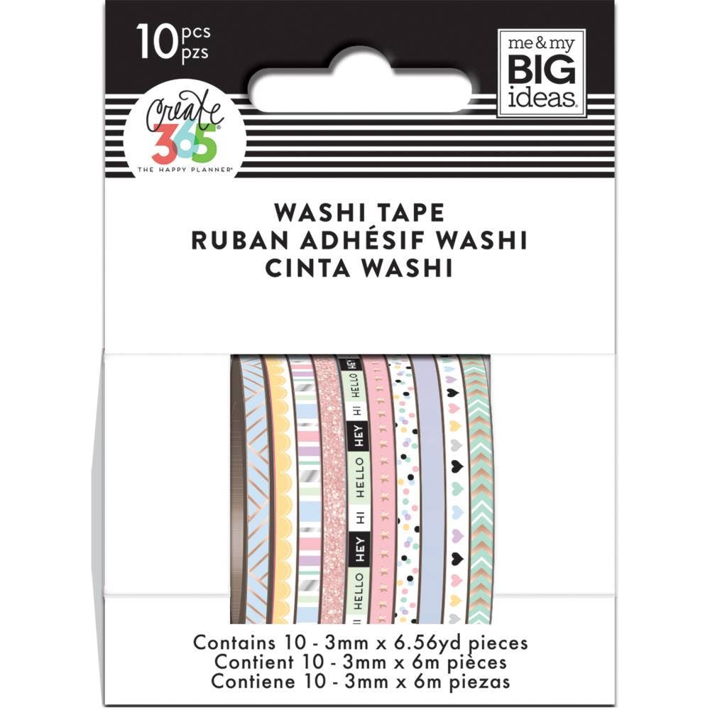 Washi Tape Set ( Set Contains 10 Pcs Washi Tape Roles & 10 Sticker