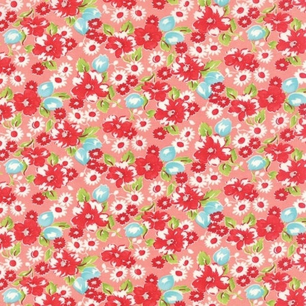Moda Fabric - Little Ruby - Bonnie & Camille - Coral #55130 13 - 50cm