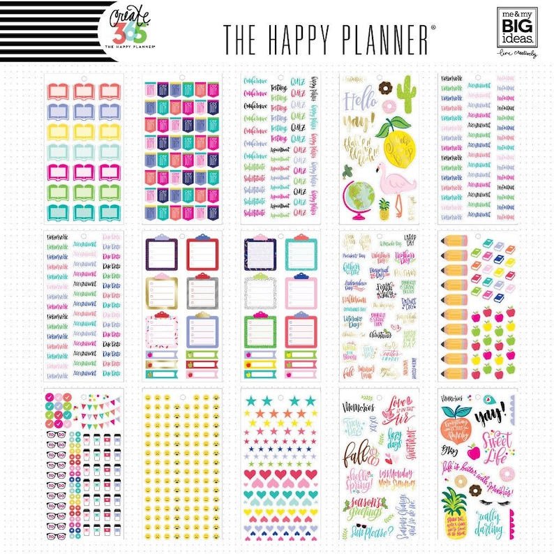 The Happy Planner Me and My Big Ideas Value Pack Stickers | Etsy