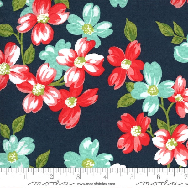 Moda Fabric - Sunday Stroll - Bonnie & Camille - Navy #55220 15 - 50cm