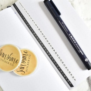 Sunshine Sticker Co - washitape - verticale gewoontetracker (5 mm)
