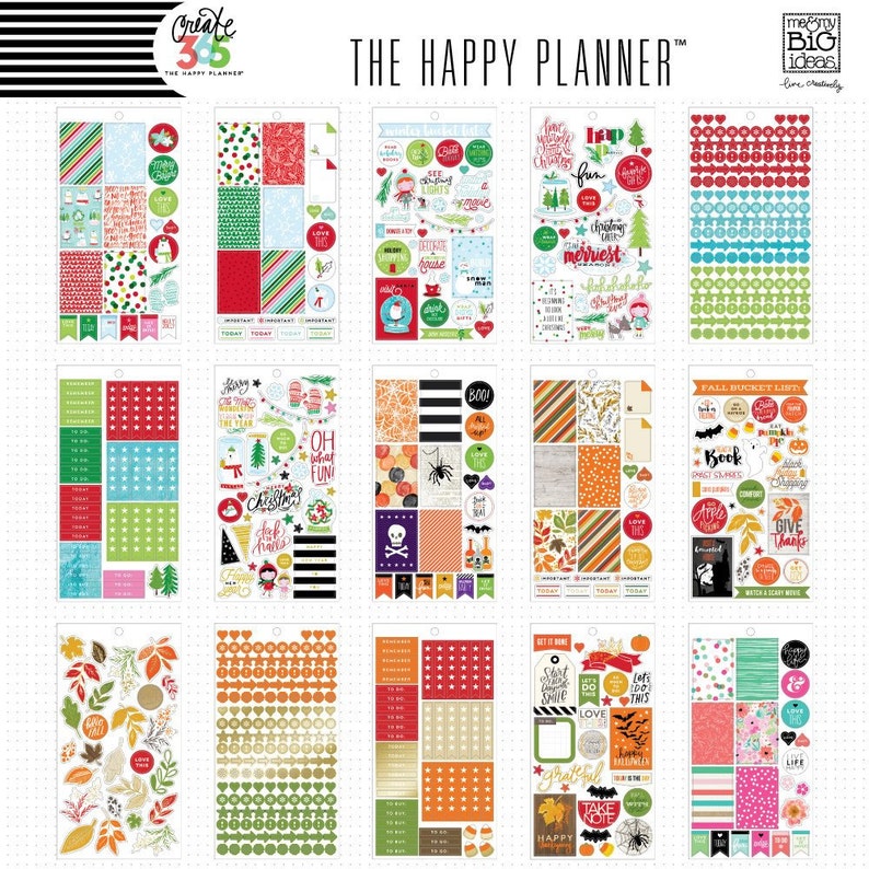 The happy planner me and my big ideas value pack stickers etsy australia