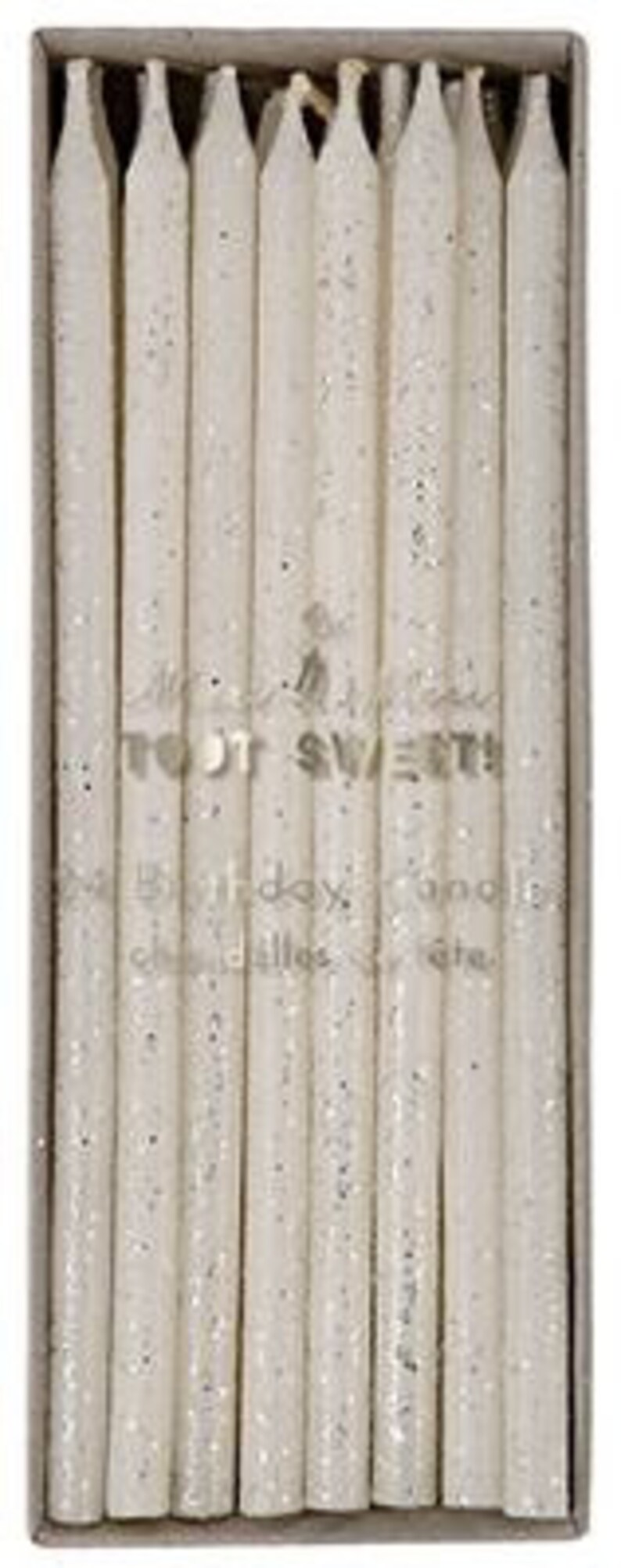 Meri Meri Silver Glitter Candles Party Event | Etsy