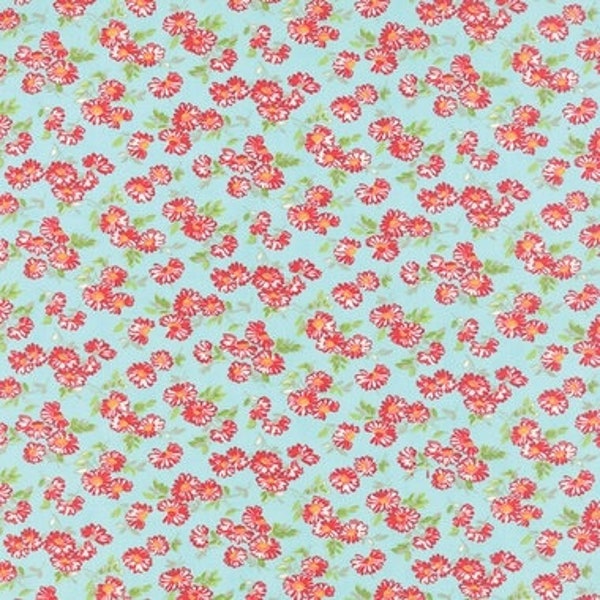 Moda Fabric - Little Ruby - Bonnie & Camille - Aqua #55137 12 - 50cm