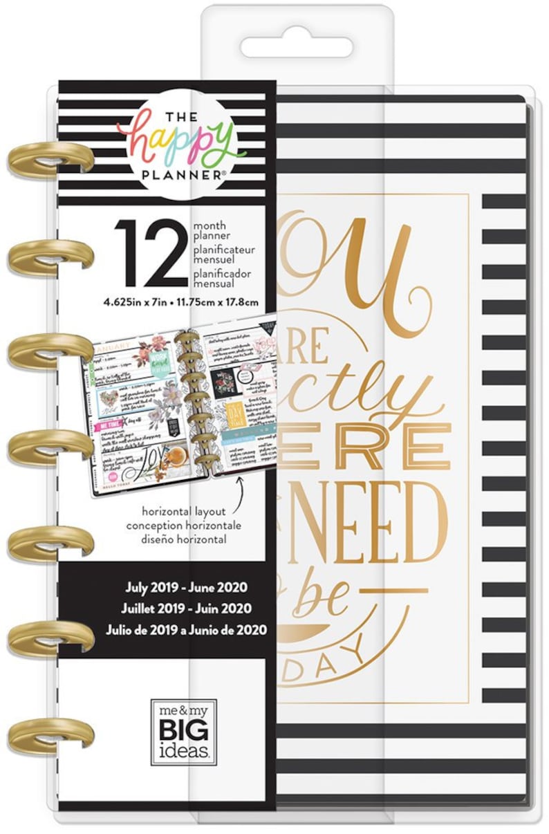 Me and My Big Ideas Mini Happy Planner Black & White Sugar Etsy