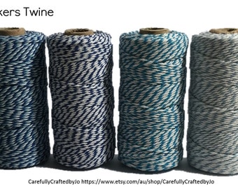 Baker's Twine 100 Metre Spool - Blue Twine - 12 Ply (1.5mm) Cotton String