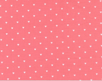 Moda Fabric - Love Note - Lella Boutique - Lovey Dot Blender Heart Dot Tea Rose #5155 15 - 50cm
