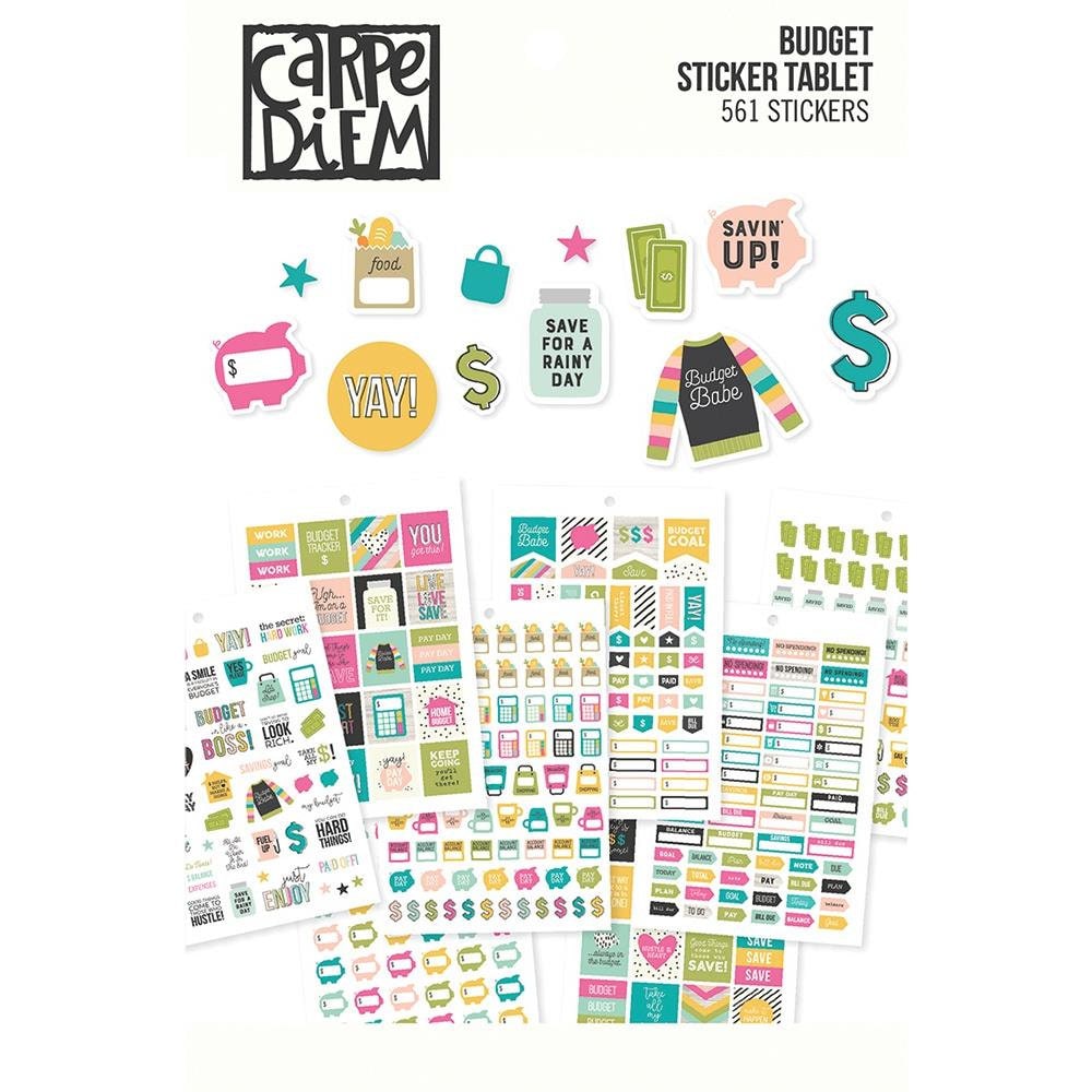 Carpe Diem - Simple Stories - A5 Sticker Book - Budget - Functional Planner  Stickers