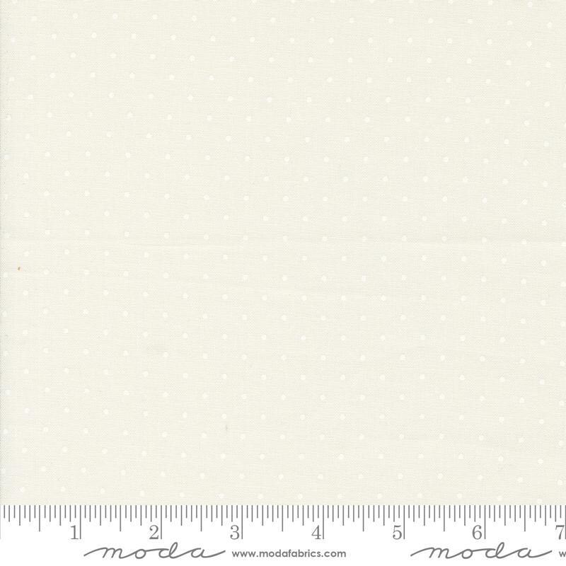 Moda Fabric - Shoreline - Camille Roskelley - Dots - Cream White #55307 21 - 50cm (just over 1/2 yard)
