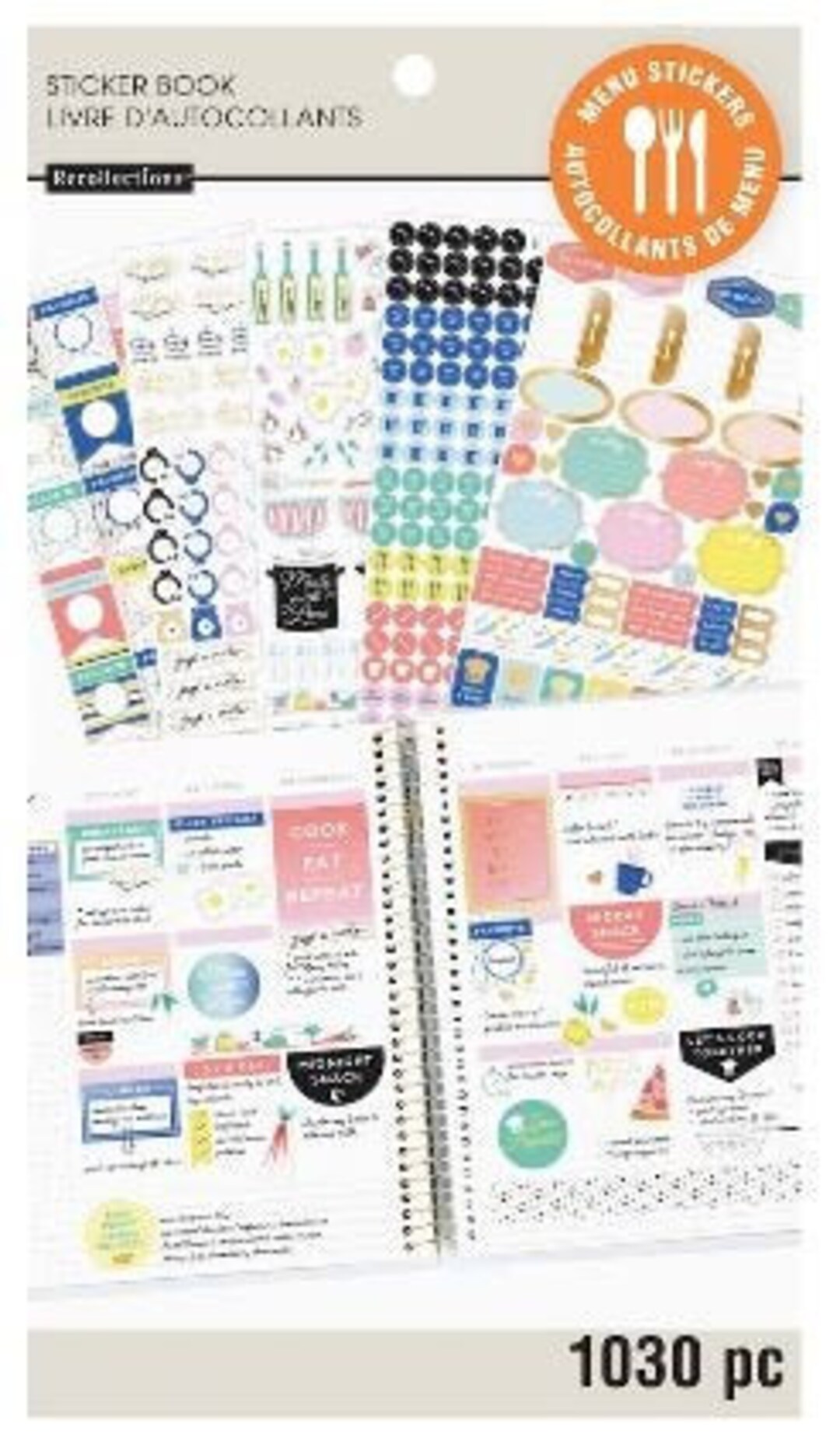Recollections Label Sticker Template.pdf Recollections - Planner Sticker Book - Menu, Recipe, Food - Etsy
