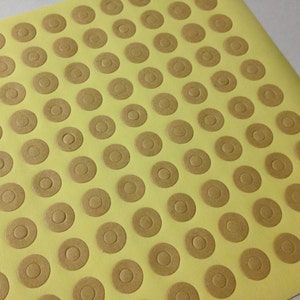 Pegatinas de agujero de refuerzo - Kraft etiqueta rind pegatinas para etiquetas de regalo & más