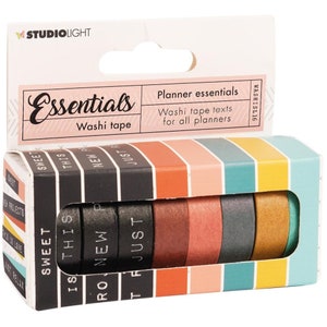 Studio Light - Essentials Washi Tape - Planner - Solid & Text