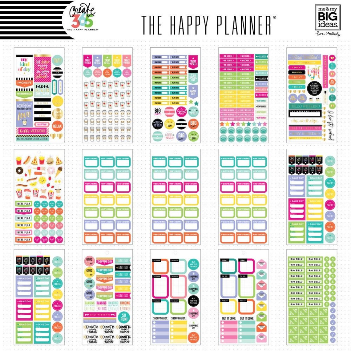 The Happy Planner Me and My Big Ideas Value Pack Stickers Etsy