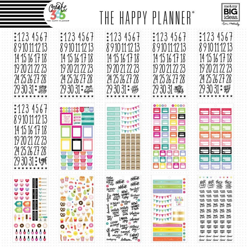 The Happy Planner Me and My Big Ideas Value Pack Stickers | Etsy