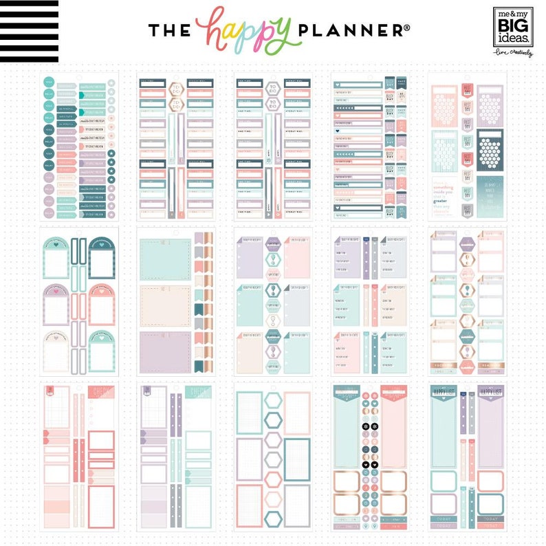 The Happy Planner Me and My Big Ideas Value Pack Stickers | Etsy