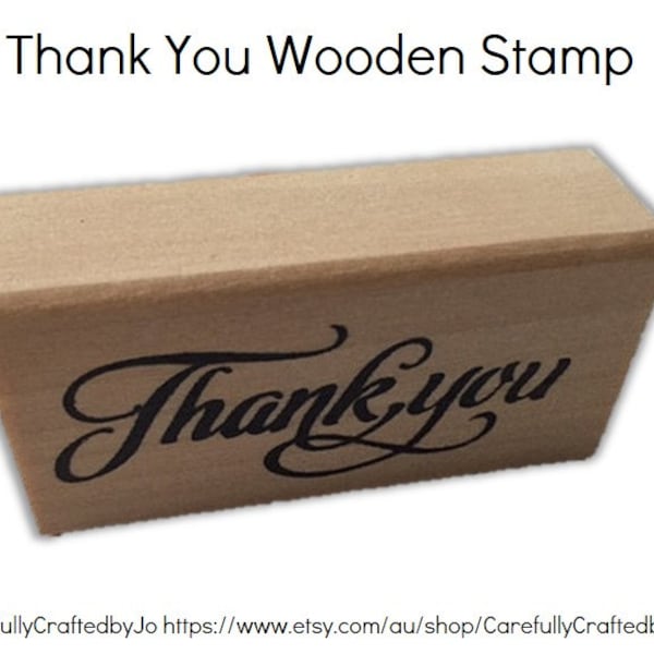 Thank You Stamp - Wooden Rubber Thank You Stamp