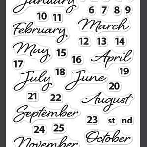 Hero Arts - Clear Stamps 4" x 6" - maanden, cijfers
