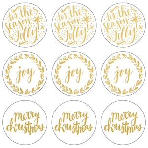 Lucky Dip Foil Stickers - Feliz Navidad, Alegría, Tis The Season