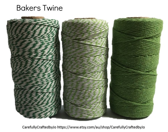 Baker's Twine 100 Metre Spool Dark Green/light Green and White