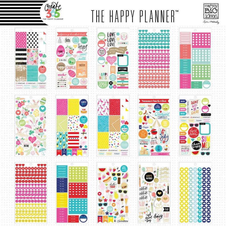 The Happy Planner Me and My Big Ideas Value Pack Stickers Etsy
