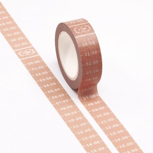 Washi Tape - Hourly - Planner, Bullet Journal Washi Tape