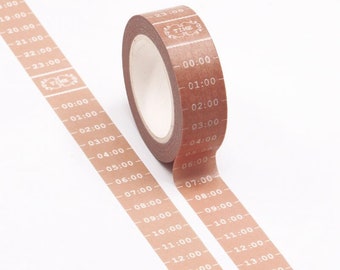 Washi Tape - Hourly - Planner, Bullet Journal Washi Tape