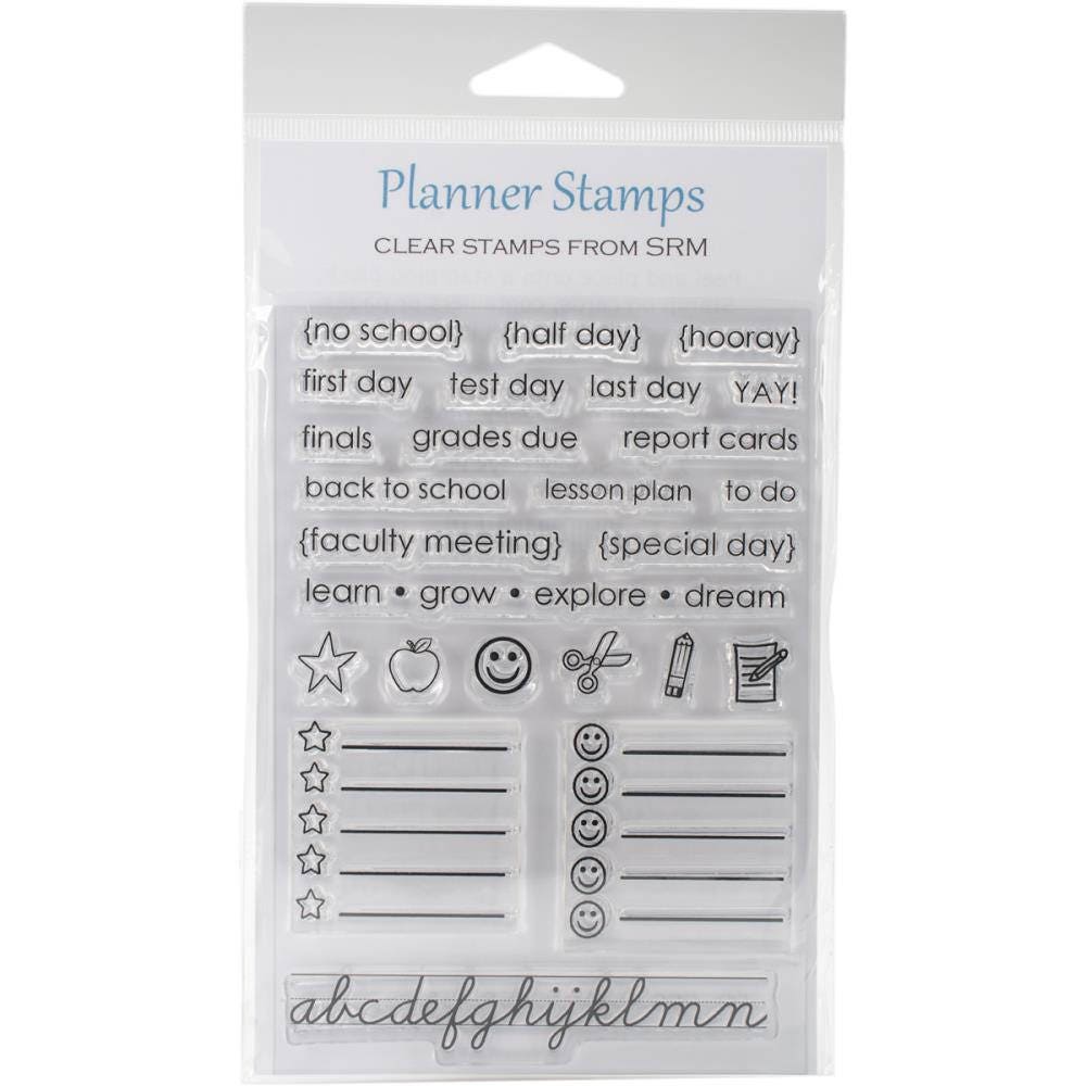 SRM Press - SRM Planner Clear Stamps - School Days - Planner Stamps