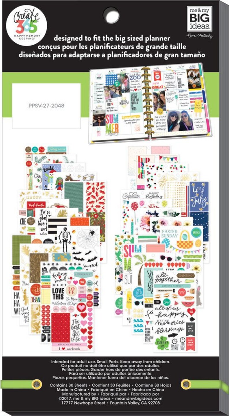 The Happy Planner Me and My Big Ideas Value Pack Stickers - Etsy
