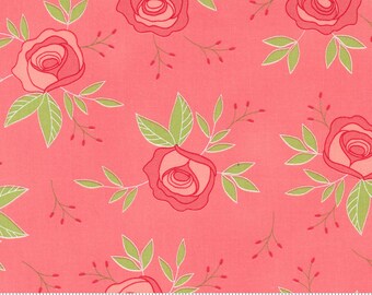 Moda Fabric - Beautiful Day - Corey Yoder - Wild Rose Floral Rose Medium Floral Tea Rose #29131 19 - 50cm