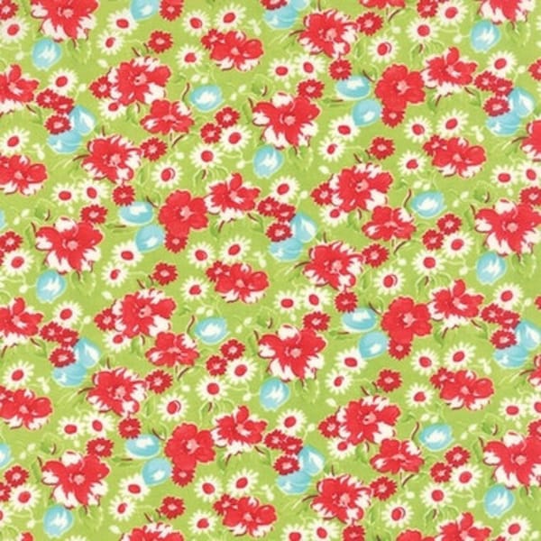 Moda Fabric - Little Ruby - Bonnie & Camille - Green #55130 14 - 50cm